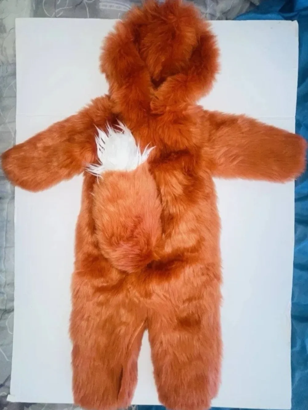 Pottery Barn Kids Orange Plush Fox Hooded Costume - Picture 3 of 3